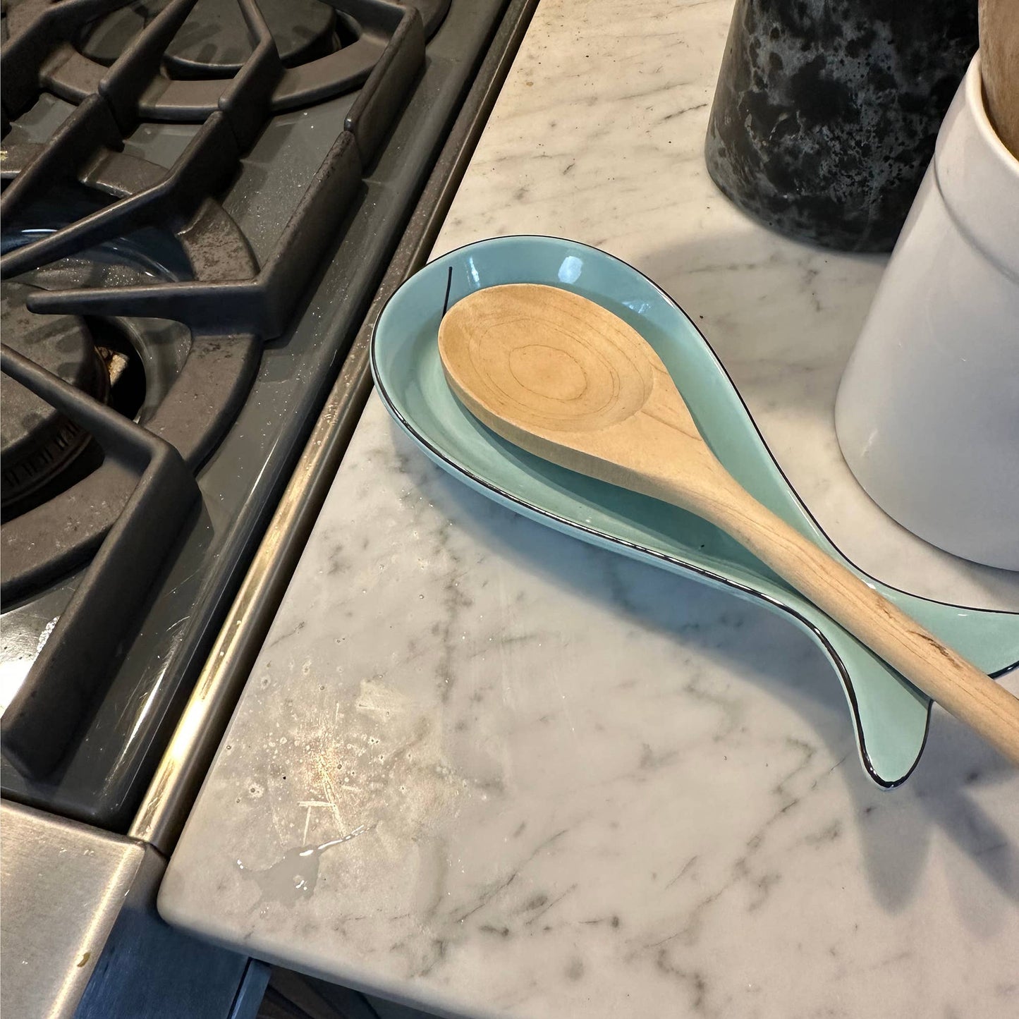 Fox Run Brands - Fox Run Whale Spoon Rest, Ceramic Spoon and Spatula Rest