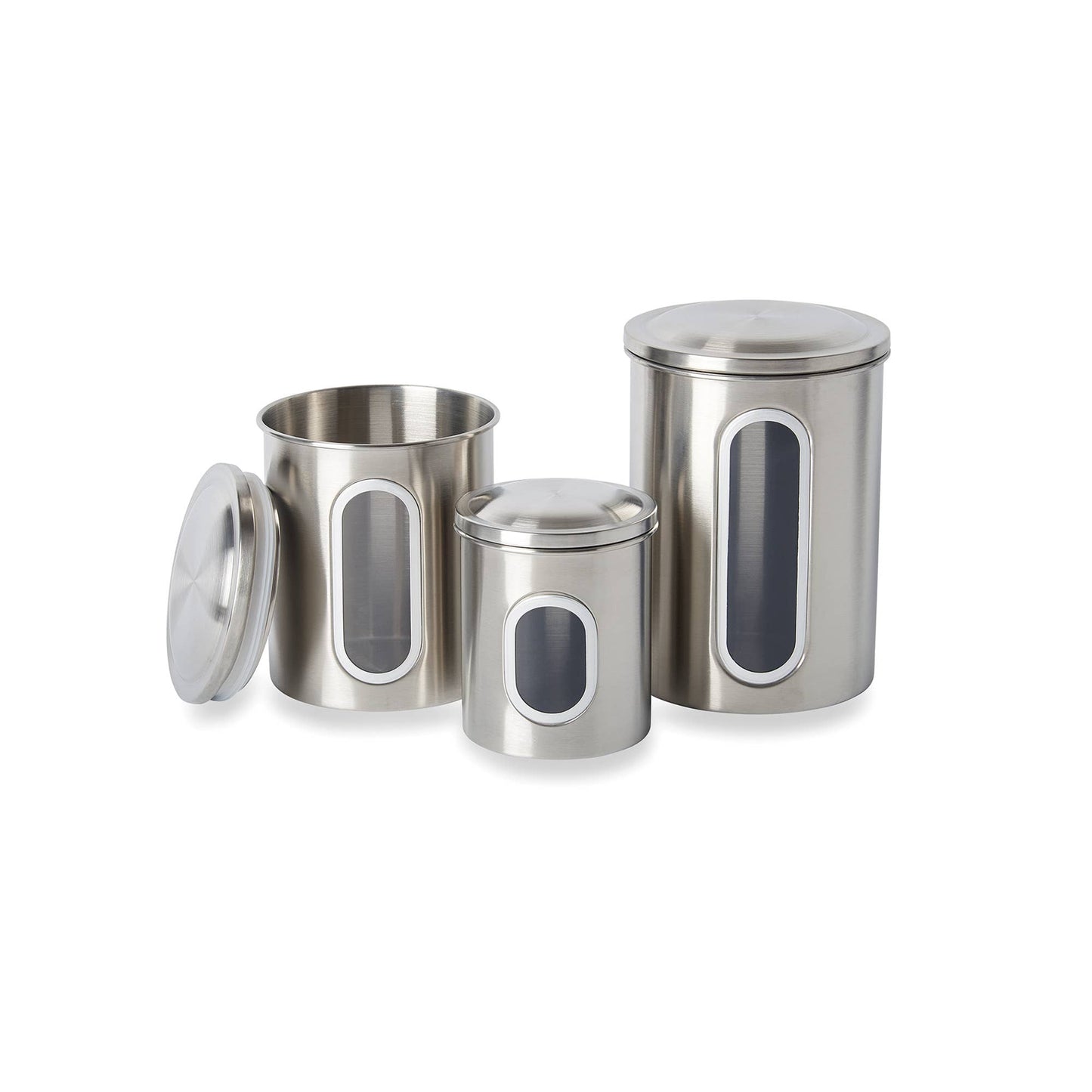 Fox Run Brands - Fox Run Stainless Steel Canister Set, 3-Piece Set