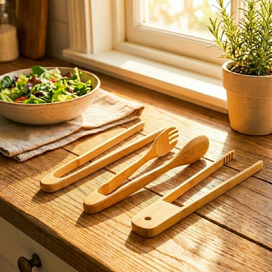 Sustainable Bamboo Tongs - Package Free