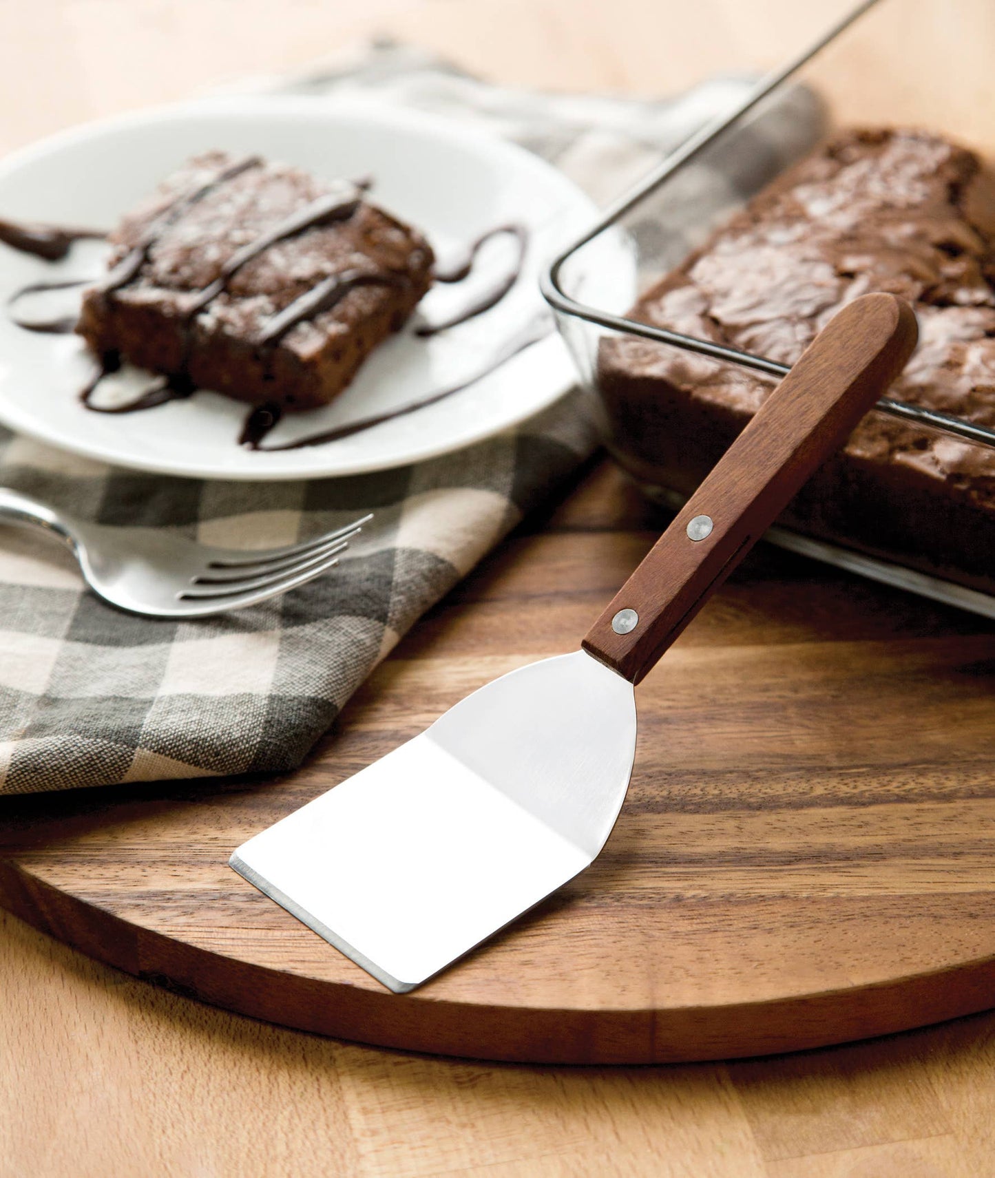 Fox Run Brands - Fox Run Cookie Spatula, Stainless Steel with Wood Handle, 7"