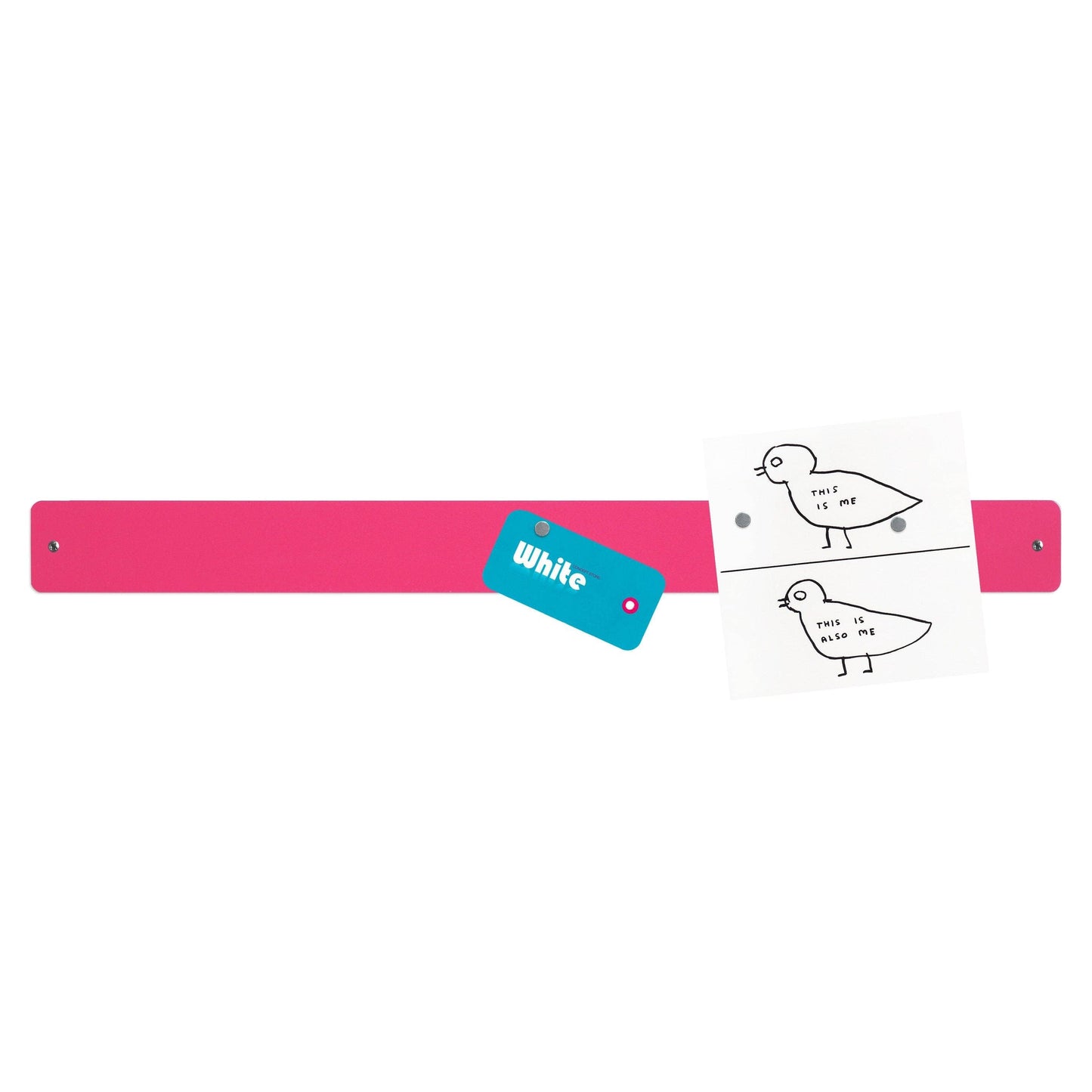 Large magnetic strip bulletin board