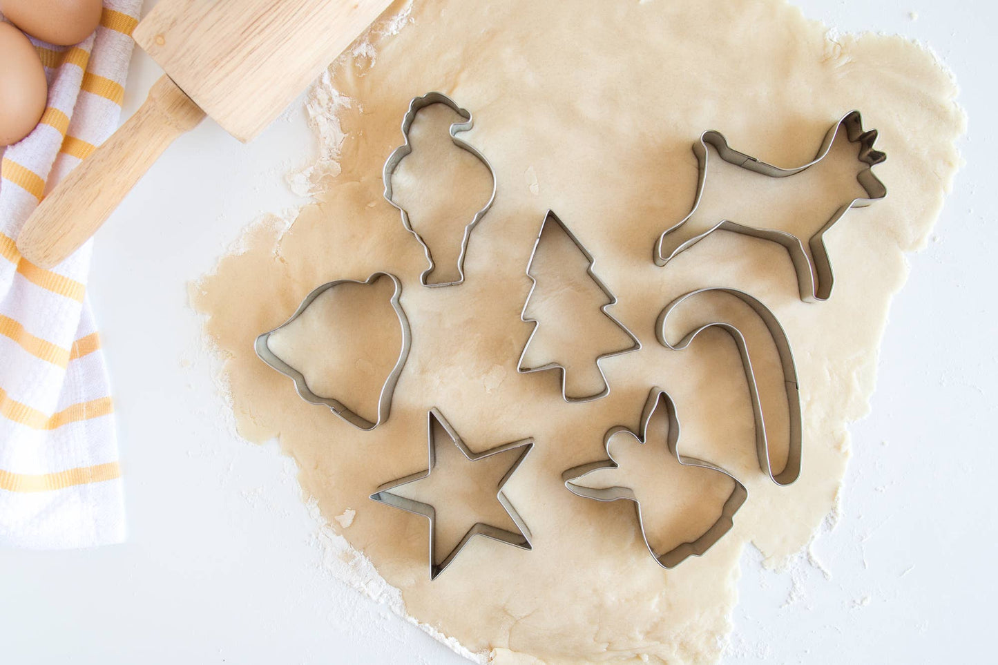 Fox Run Brands - Fox Run Christmas Cookie Cutters, Set of 7, 1" x4.25" x3.5"