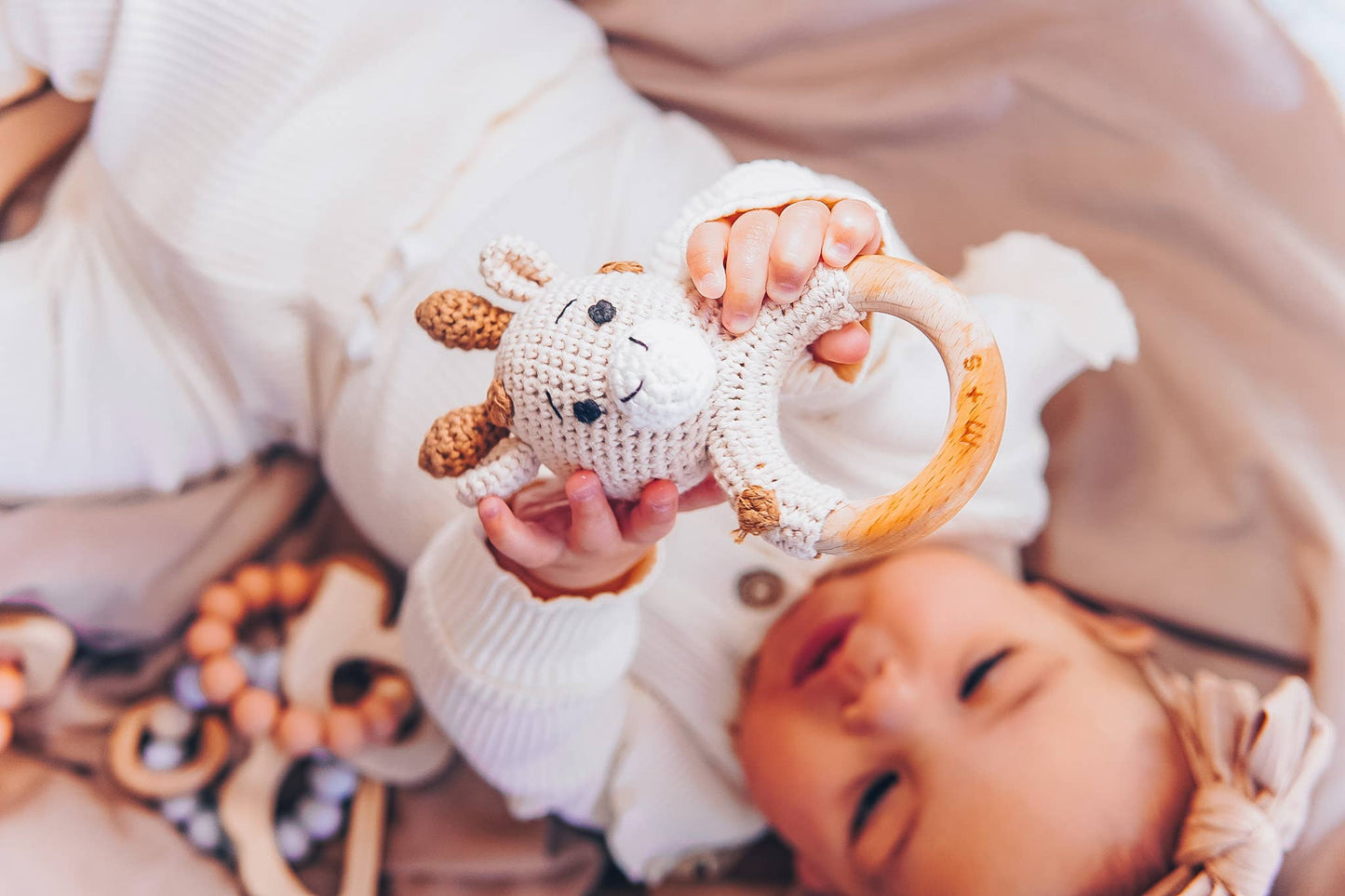 Marlowe and Sage LLC - Giraffe Hand Crochet Rattle