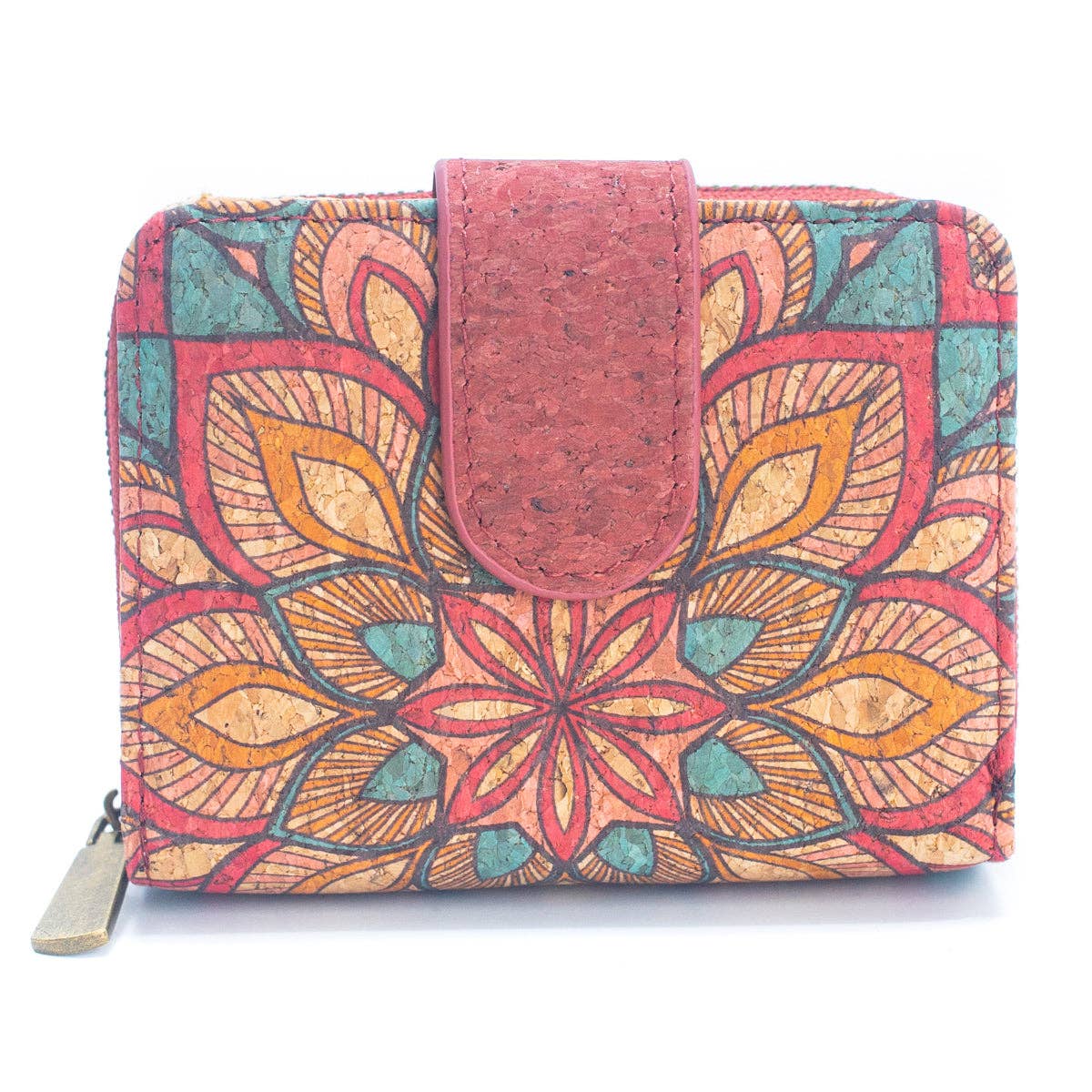 Meninas Bonitas Cork - Natural Cork Printed Women's Short Card Wallet BAG-2238