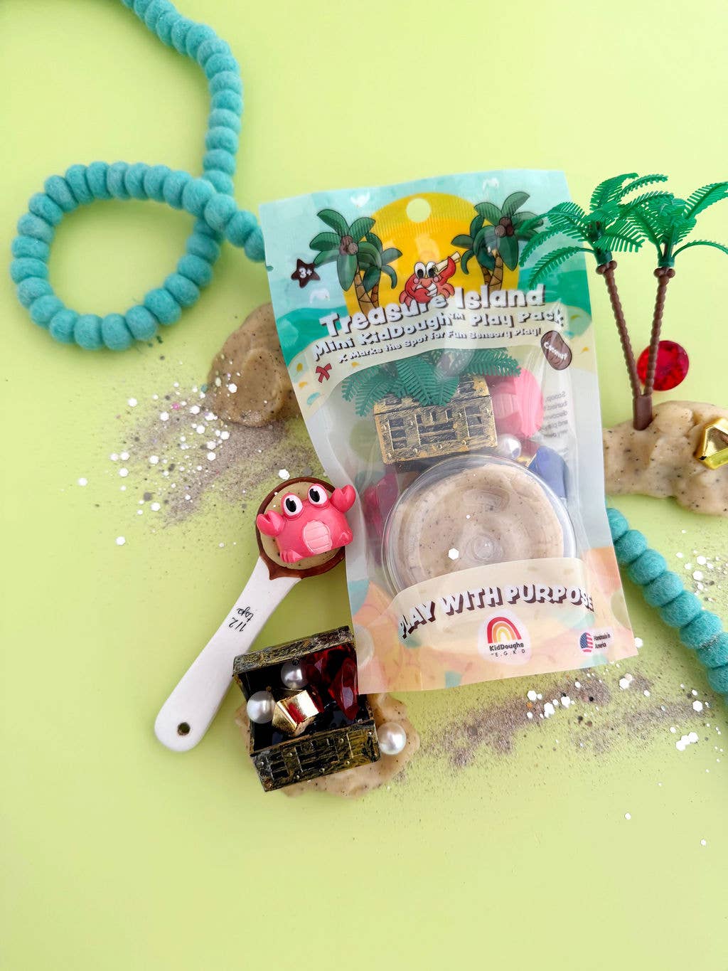 Earth Grown KidDoughs (KidDoughs by EGKD) - Treasure Island Mini Play Pack