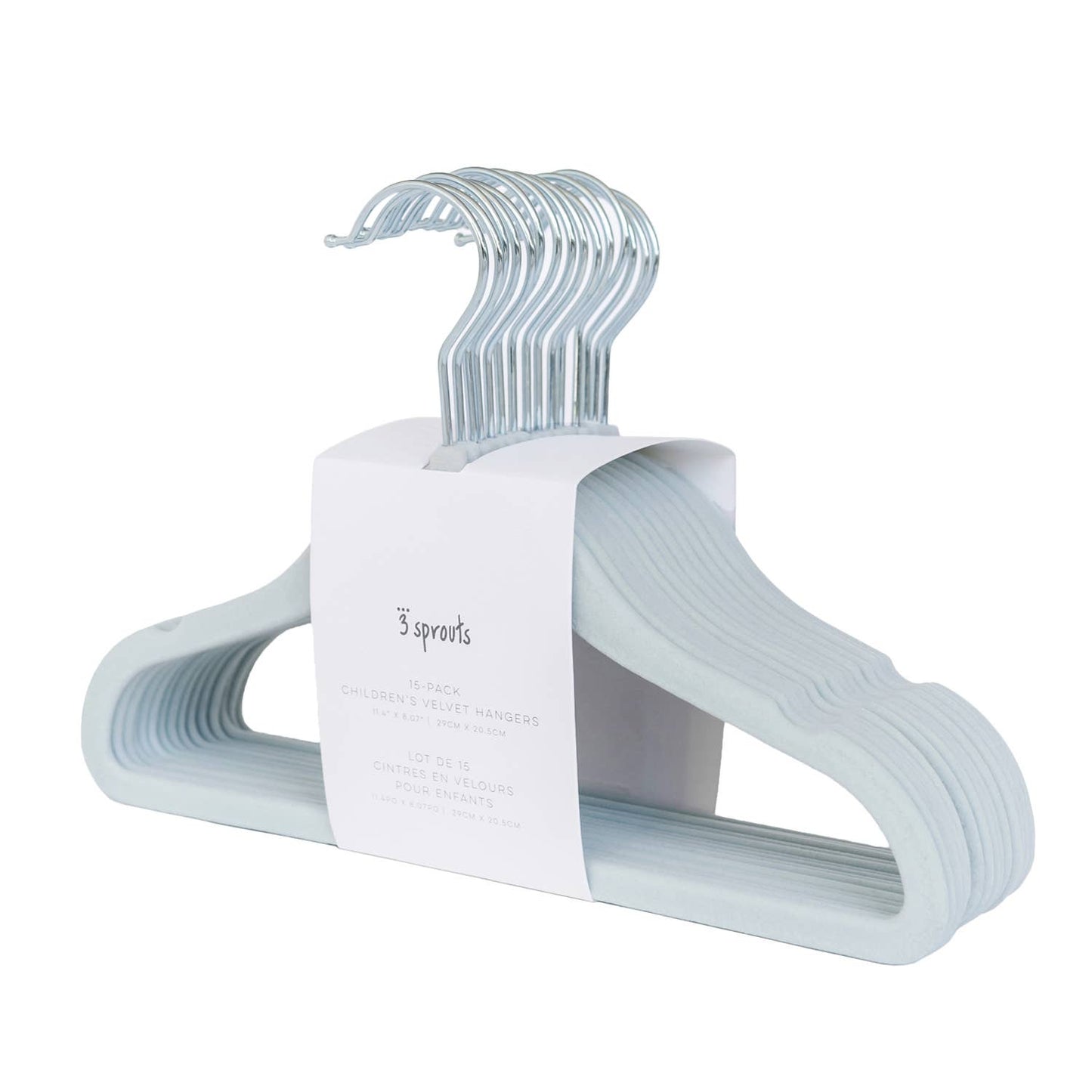 3 Sprouts - Kids & Baby Velvet Hangers (2 Packs of 15)