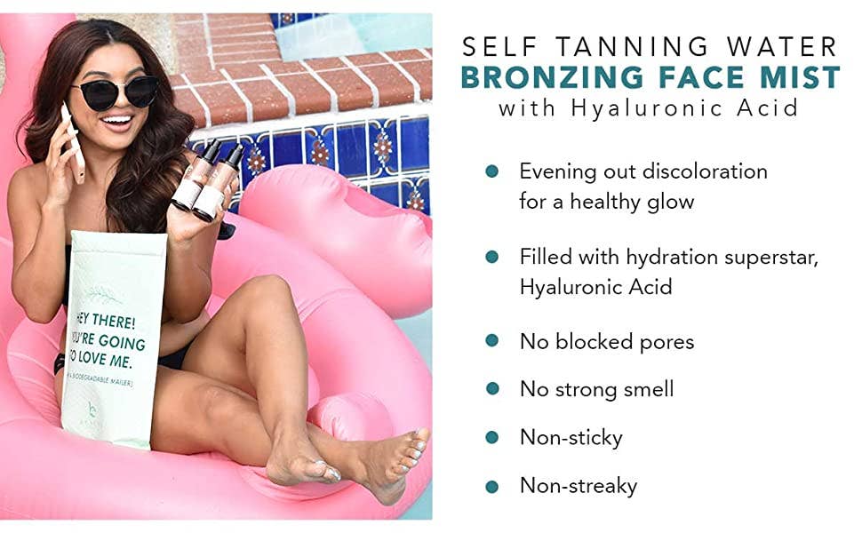 Self Tanning Water Bronzing Face Mist 2.7oz (2 Shades)