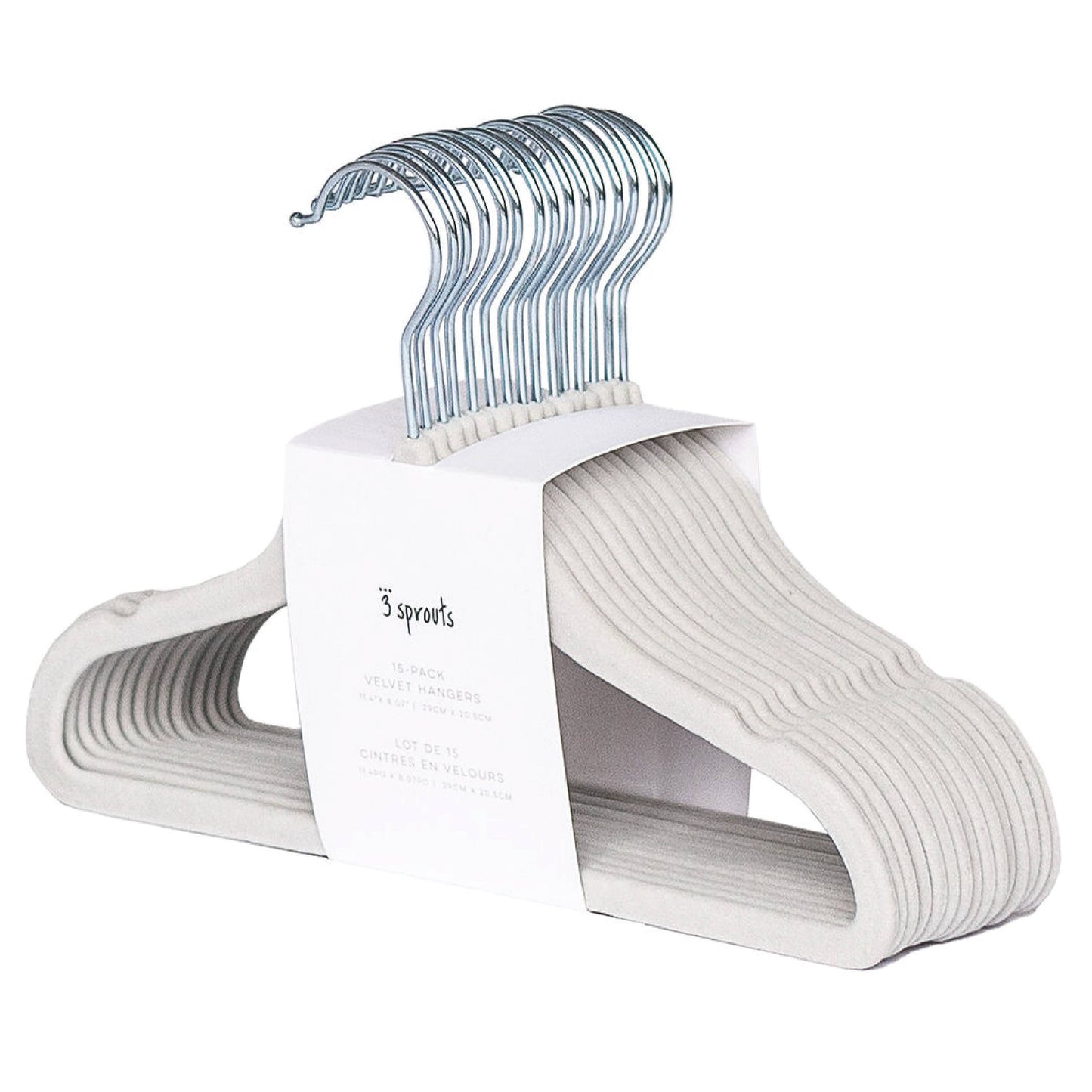 3 Sprouts - Kids & Baby Velvet Hangers (2 Packs of 15)