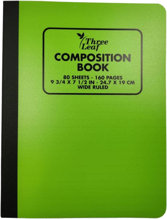 Poly Cover Composition Notebook, Wide Ruled