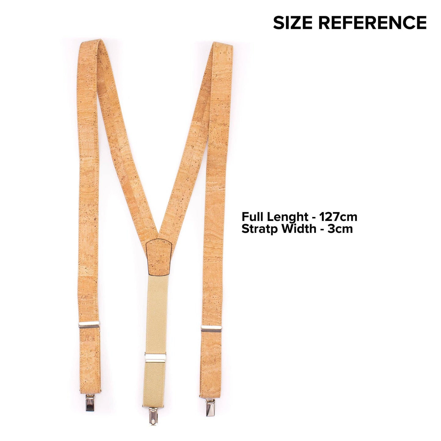 Dark Blue  Adjustable cork straps men's SUSPENDER L-542-F