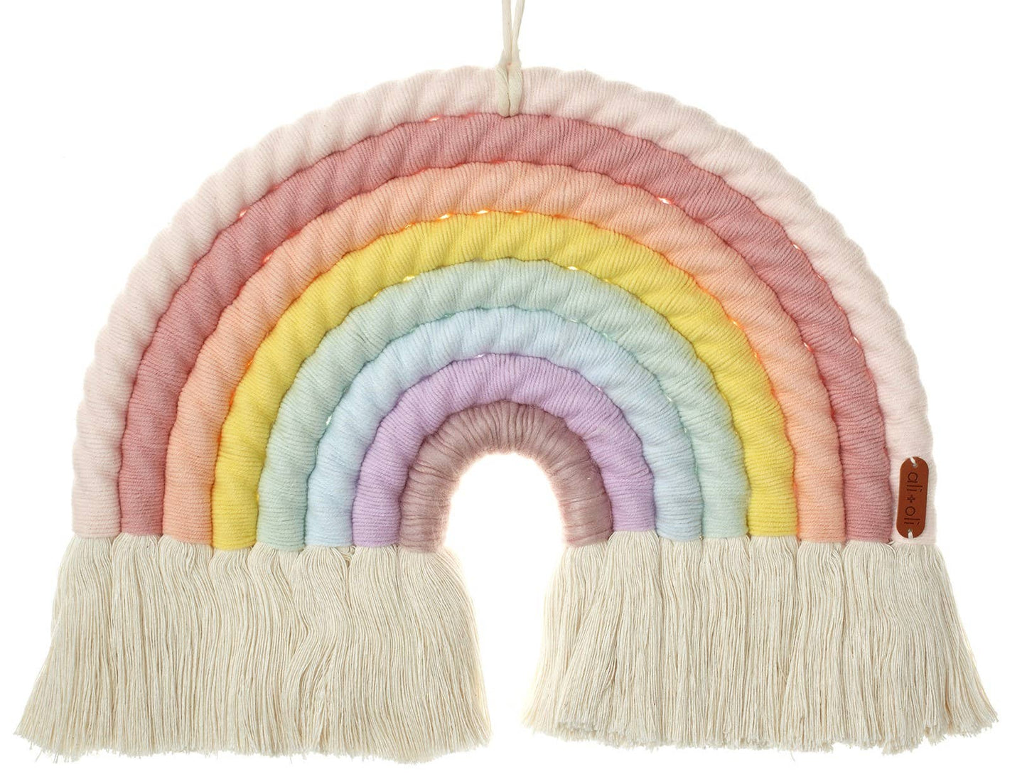Ali+Oli - Macrame Nursery Wall Décor - Rainbow (Pastel)