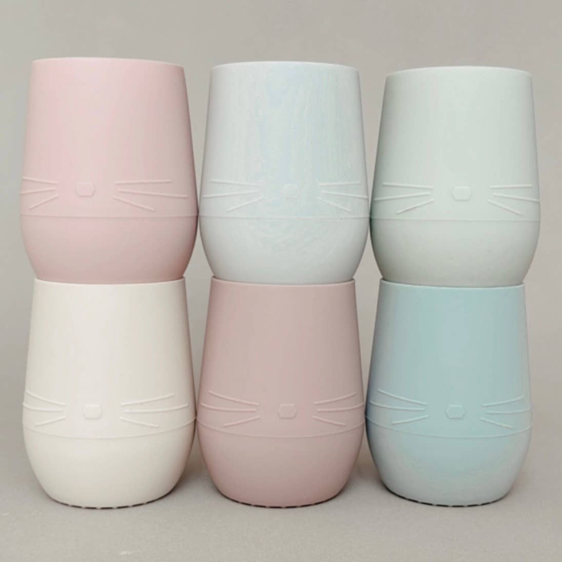 Ali+Oli - Bunny Face Silicone Open Cup for Baby & Toddle (Misty Blush)