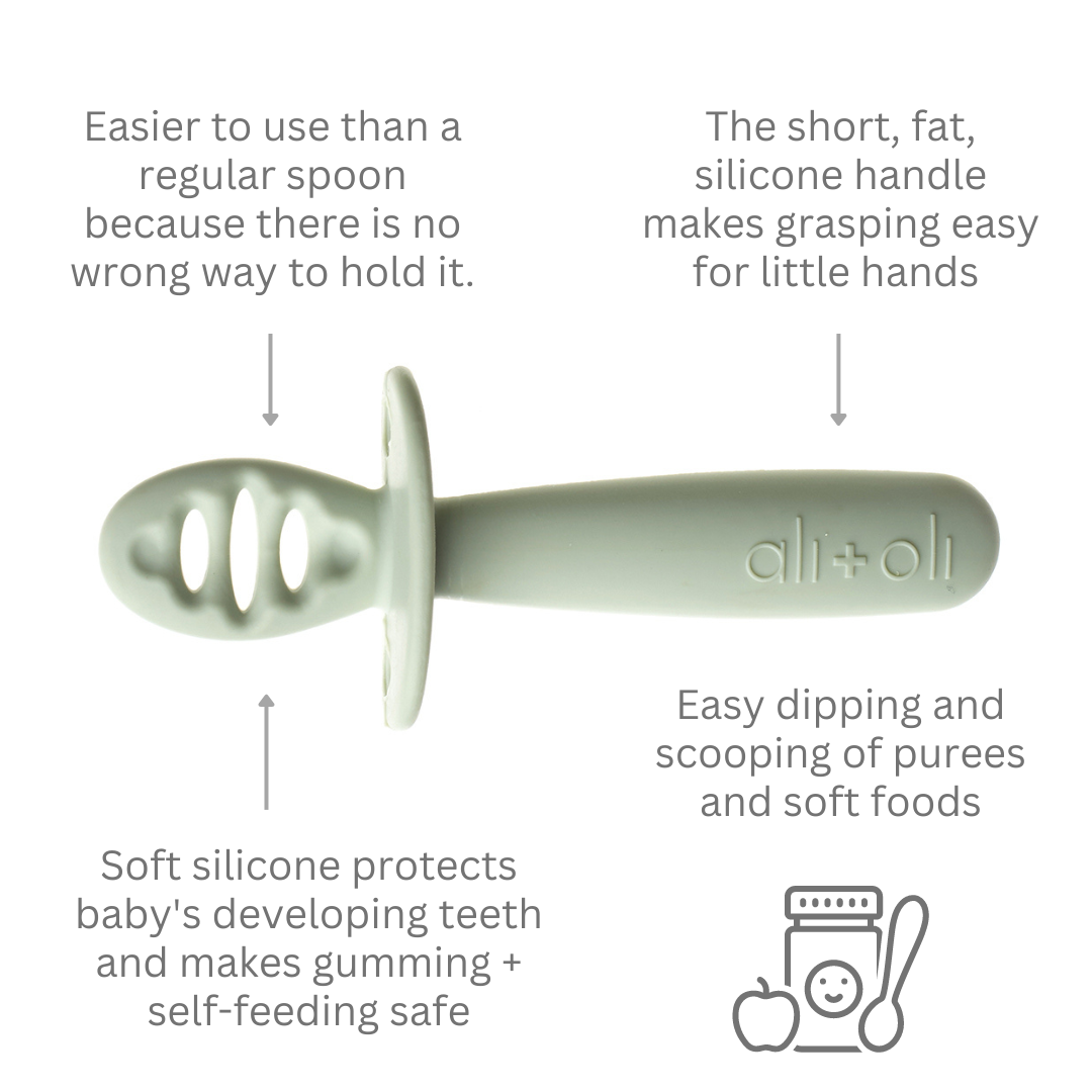 Ali+Oli - Ali+Oli (3-pc) Multi Stage Spoon Set for Baby (Pine) 6m+