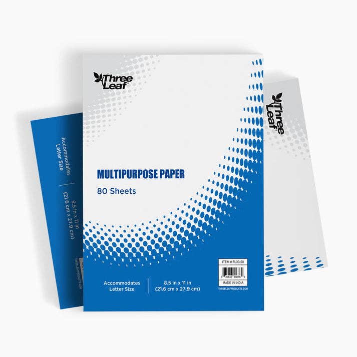 Three Leaf 80 Ct. Multipurpose Paper 8.5 X 11 Inch, 50 Pack