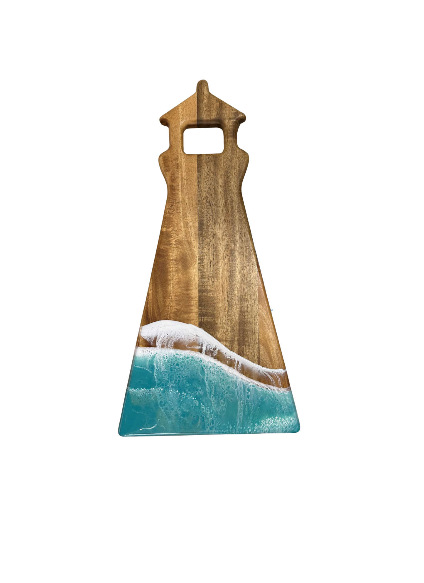Light House Shaped Acacia Resin Board (NO TARIFFS)