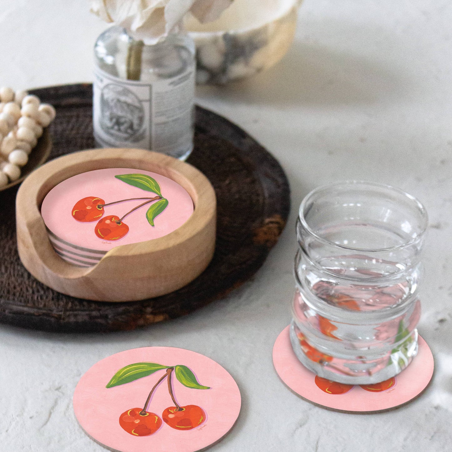 Sweetest Cherries Seedlings Coaster