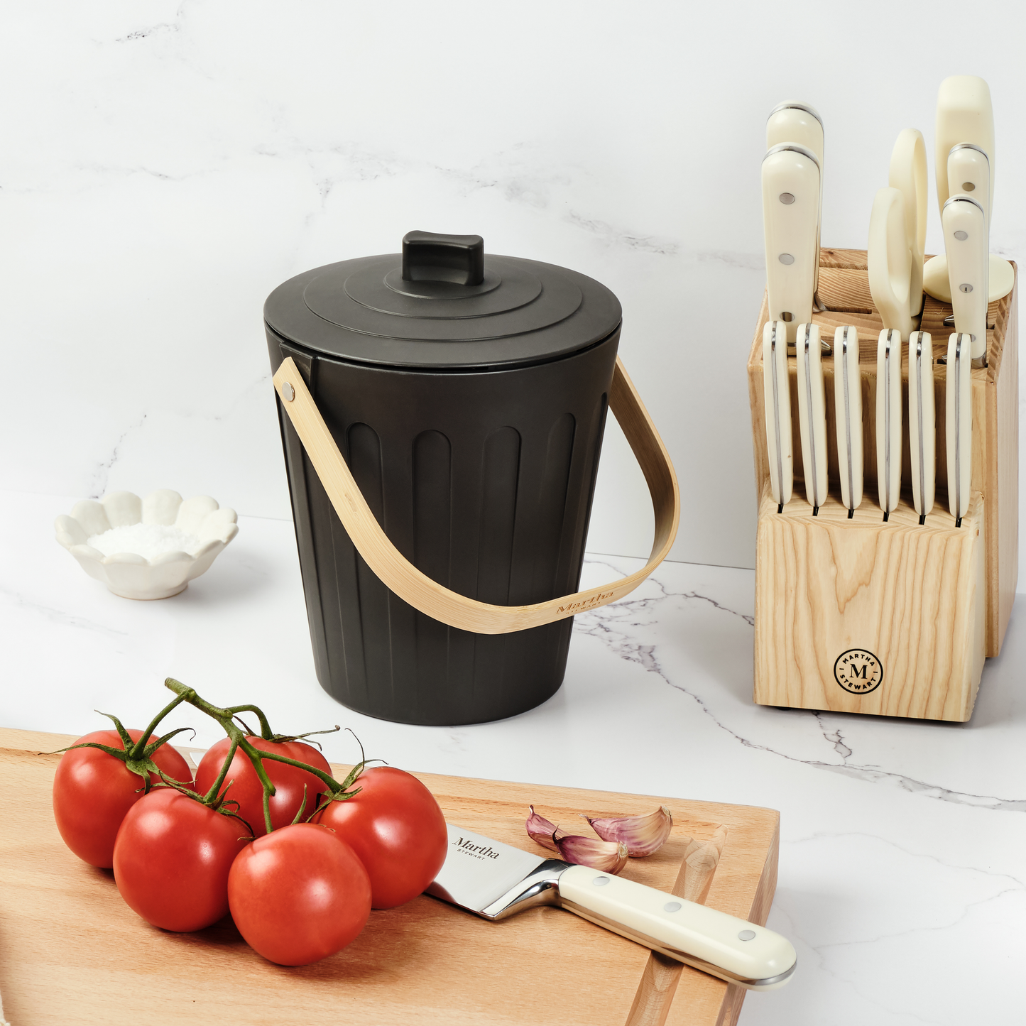 Compost Bin - Martha Stewart - .7 Gal Cap. - Dishwasher Safe