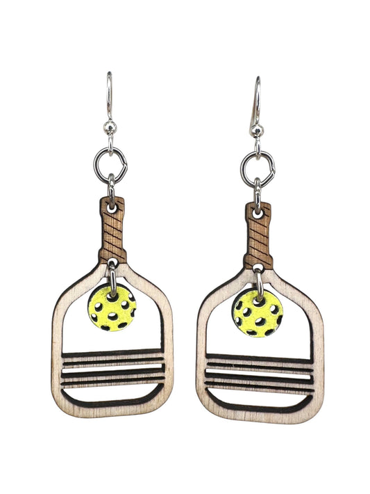 Green Tree Jewelry - Pickle Ball Earrings
