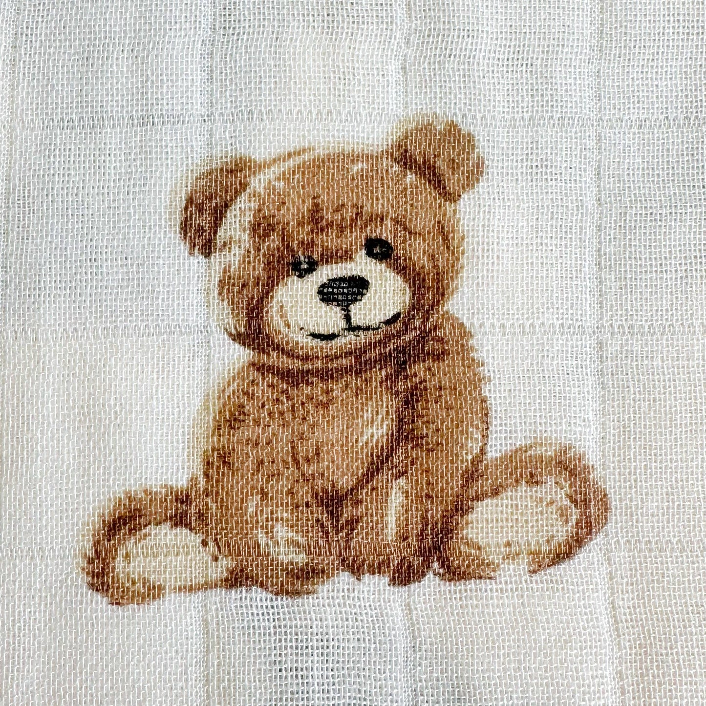 Ali+Oli - Bamboo Muslin Swaddle Baby Blanket (Teddy Bear)