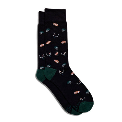 Conscious Step - Socks that Support Youth Sports | Black Footballs