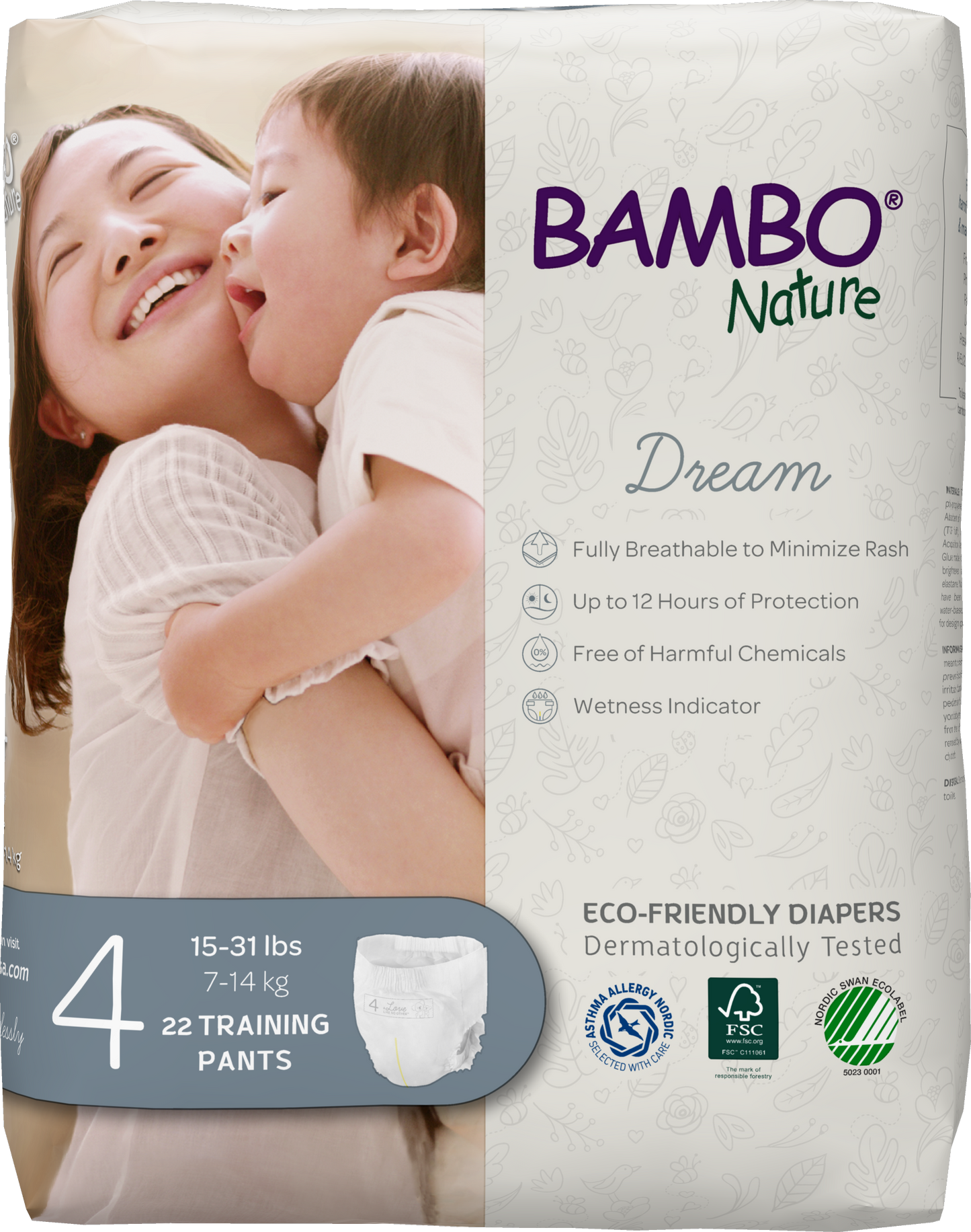 Bambo Nature Training Pants Size 4