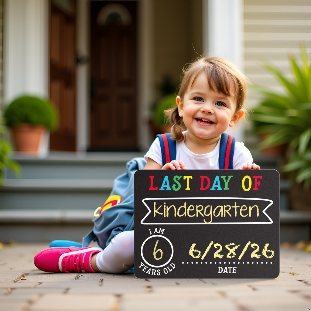 First And Last Day of School Photo Sharing Chalkboard Signs