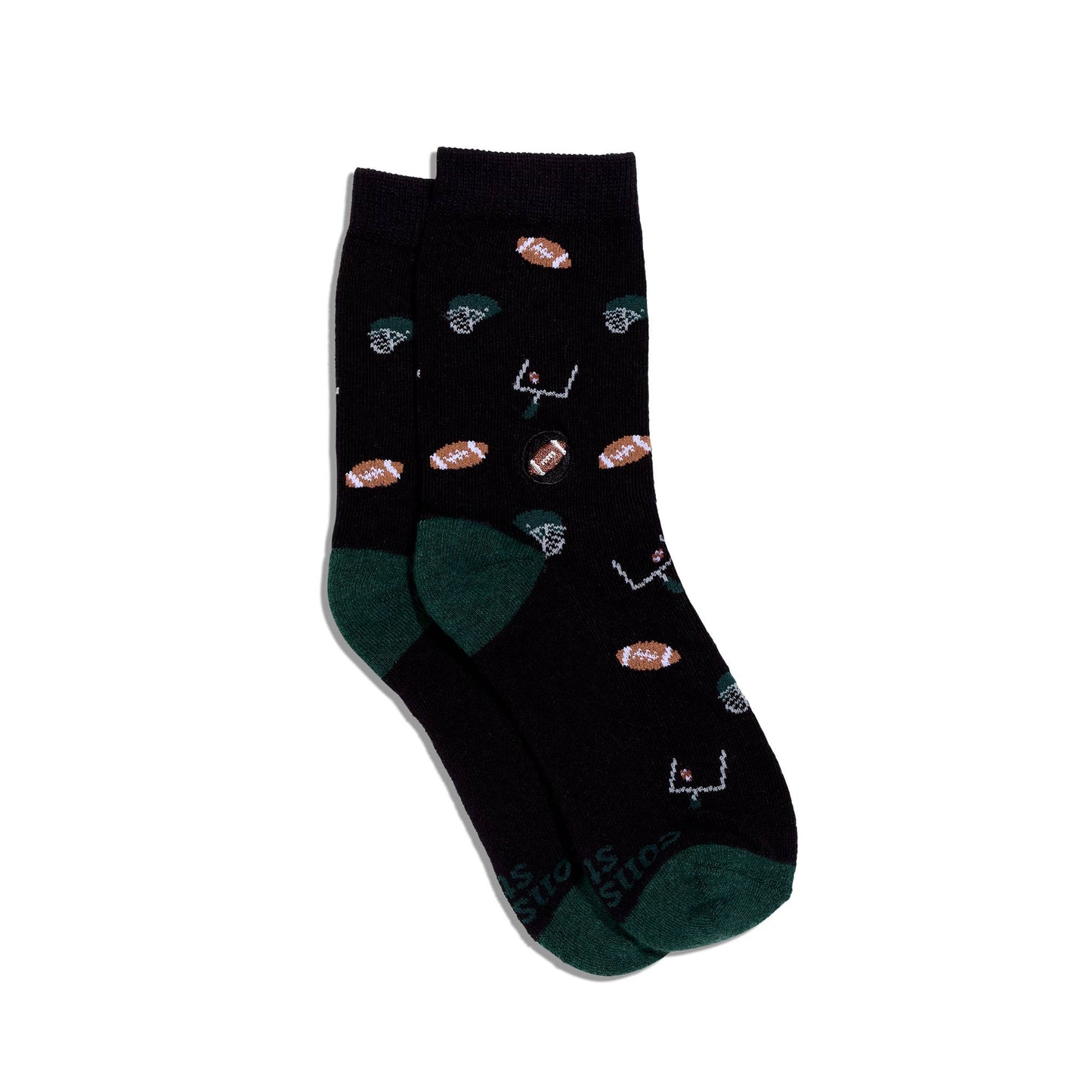Conscious Step - Kids Socks that Support Youth Sports | Black Football