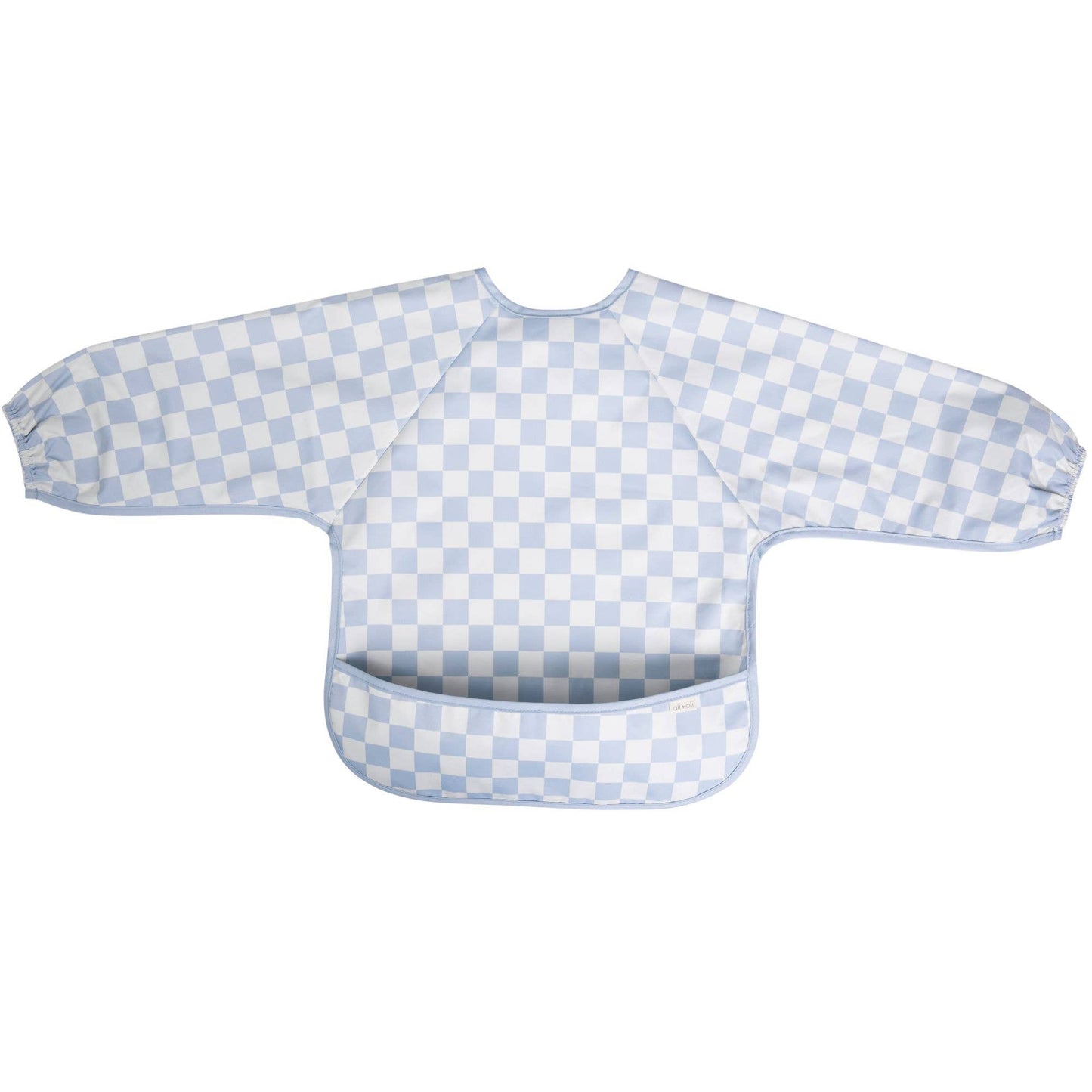 Ali+Oli - Smock Bib for Baby & Toddler Long Sleeve (Blue Checkers)