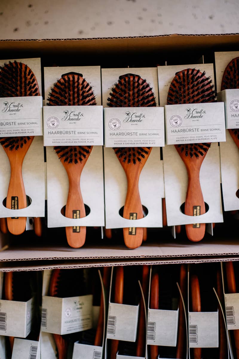 Croll & Denecke - Hairbrush wood pearwood made in Germany spa wellness