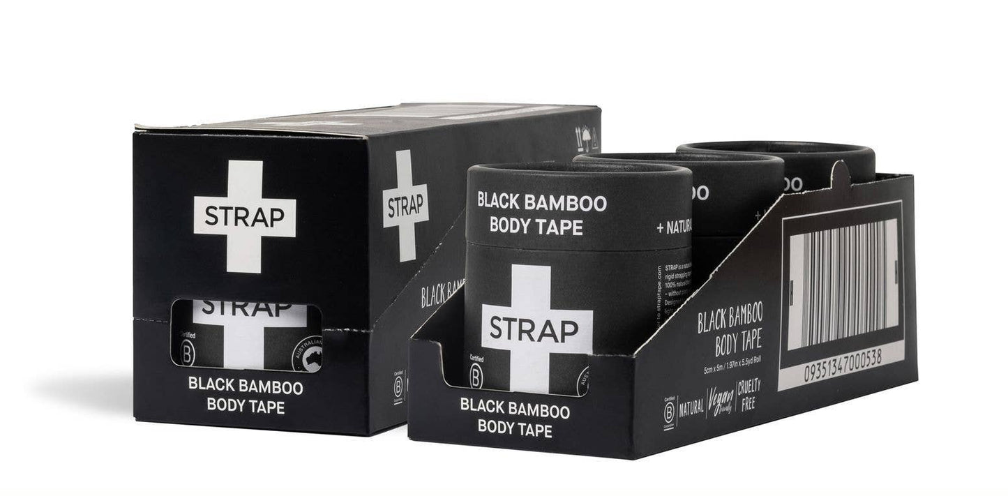 PATCH - Eco First Aid - STRAP Black Bamboo Body Tape - 5.5yd