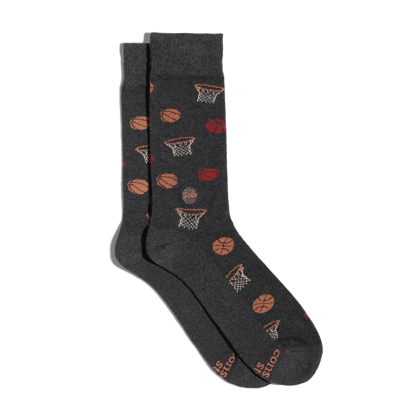 Conscious Step - Socks that Support Youth Sports | Gray Basketballs