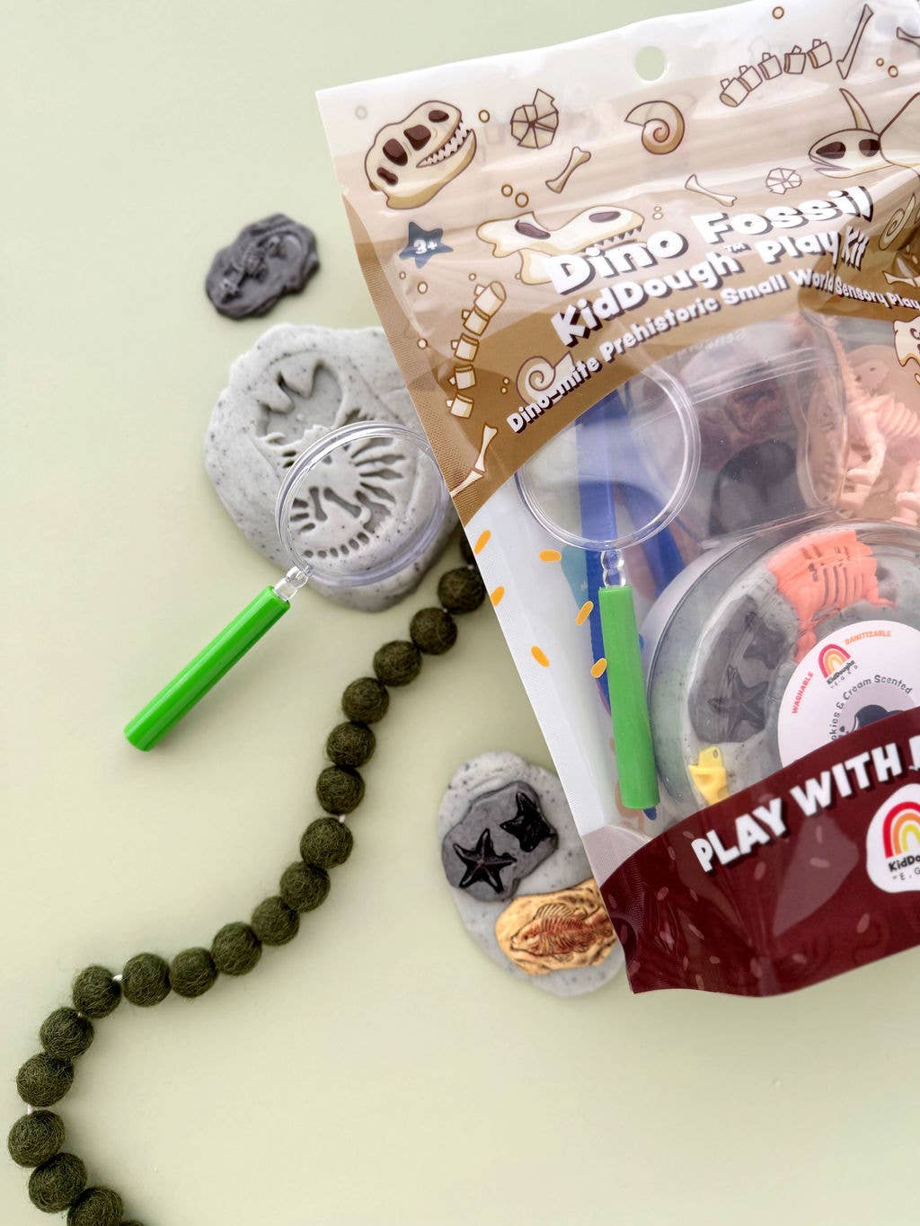 Earth Grown KidDoughs (KidDoughs by EGKD) - Dino Fossil Dig KidDough Play Kit