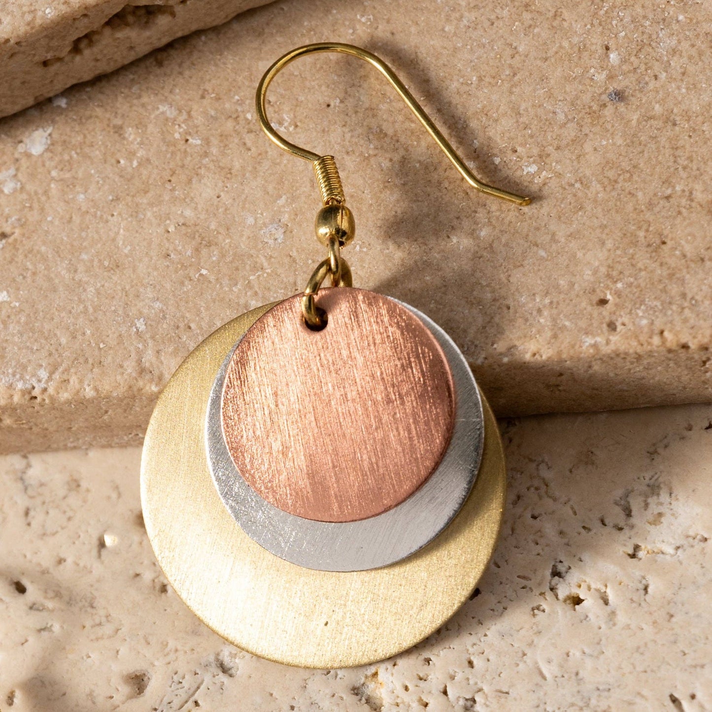Ten Thousand Villages - Jharana Layered Disc Earrings