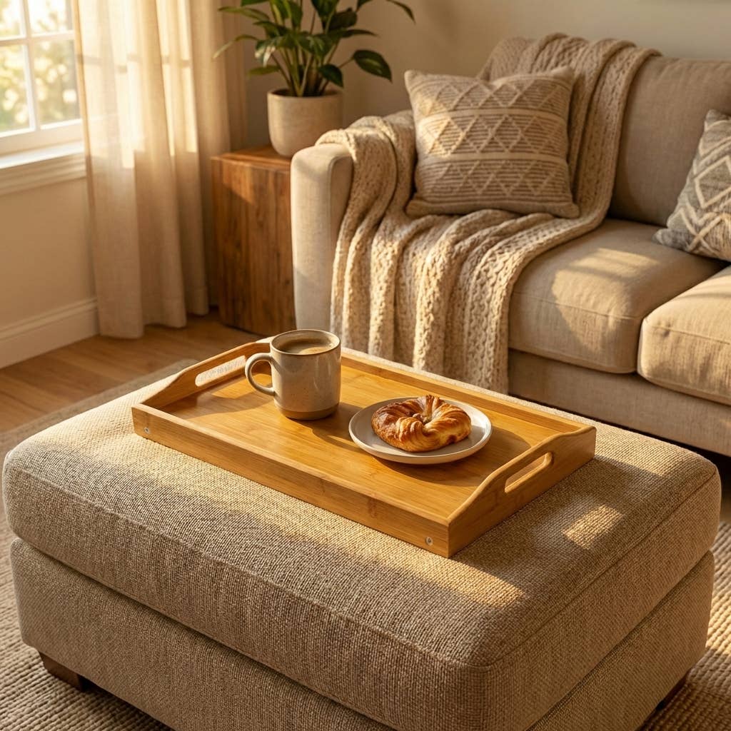 Collapsible Bamboo Breakfast Bed Tray