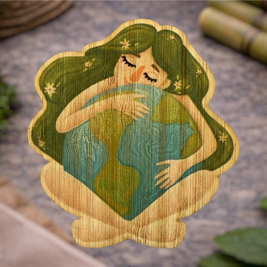 Bamboo Wood Stickers - Mother Earth
