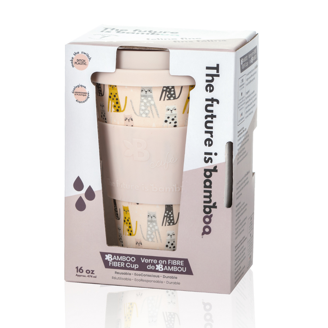Feline Fine - Bamboo Reusable Cups