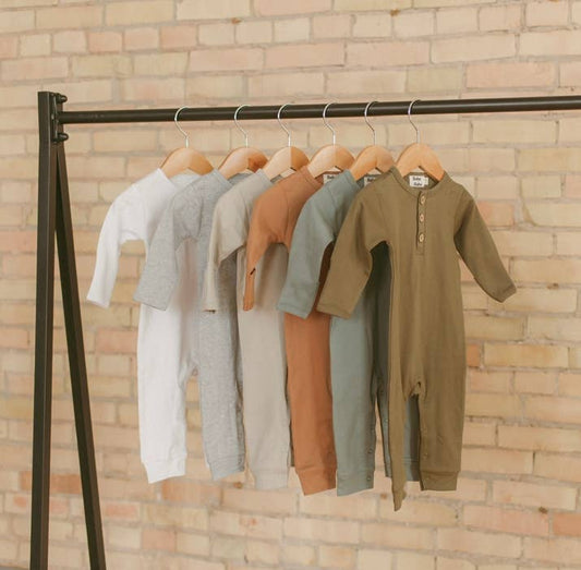 Boho + Babe - Organic Cotton Button Baby Romper