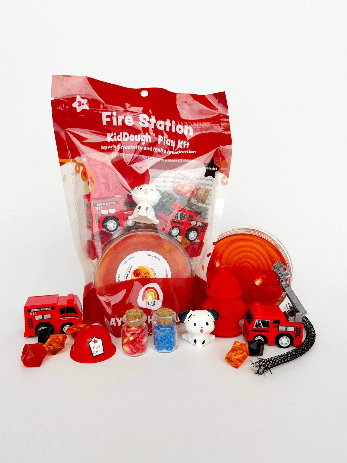 Earth Grown KidDoughs (KidDoughs by EGKD) - Fire Station KidDough Play Kit