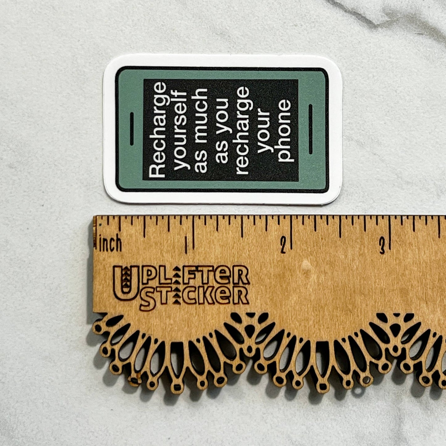 Uplifter Sticker - Recharge yourself as much as you charge your phone sticker