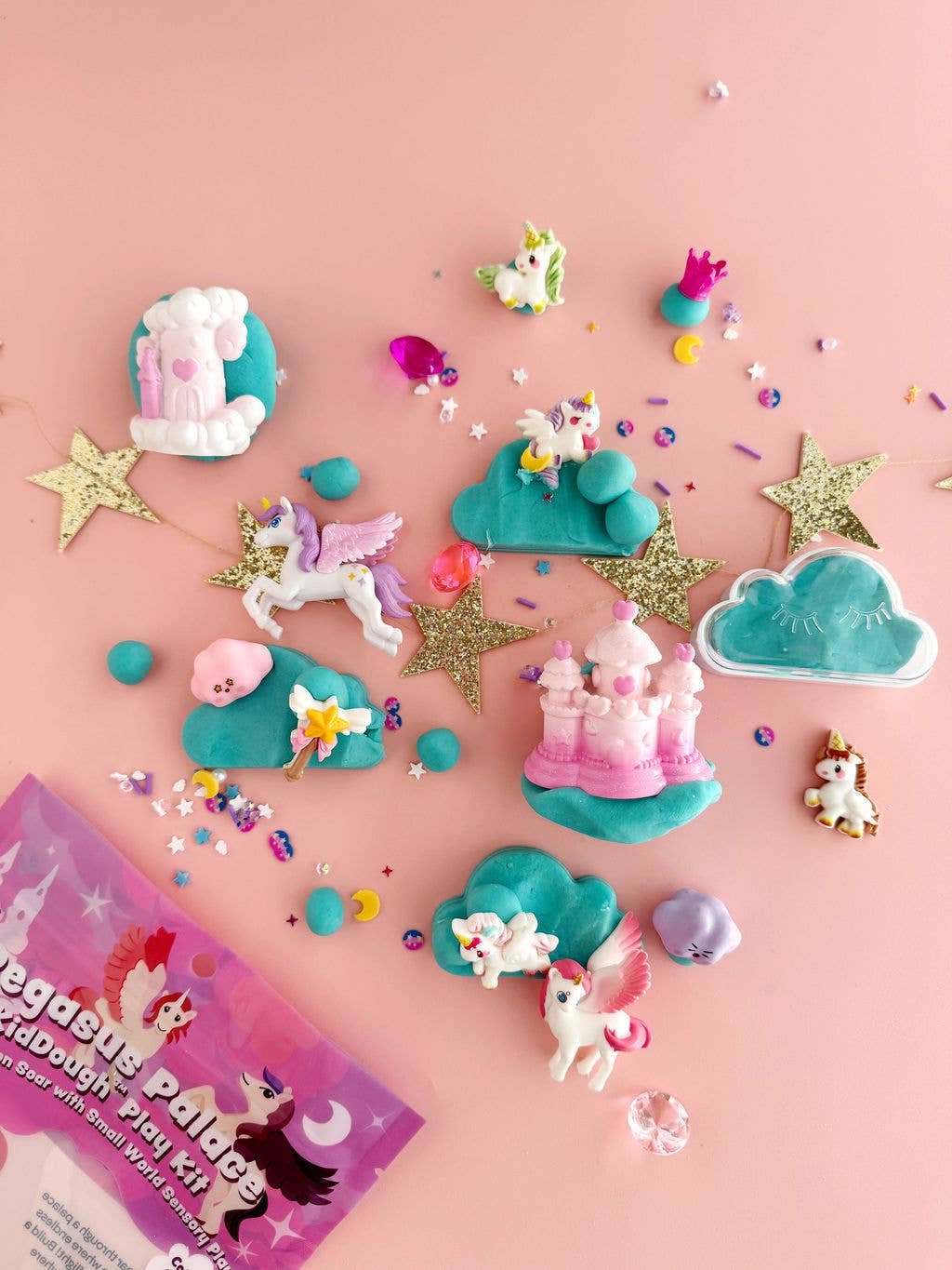 Earth Grown KidDoughs (KidDoughs by EGKD) - Pegasus Palace KidDough Play Kit
