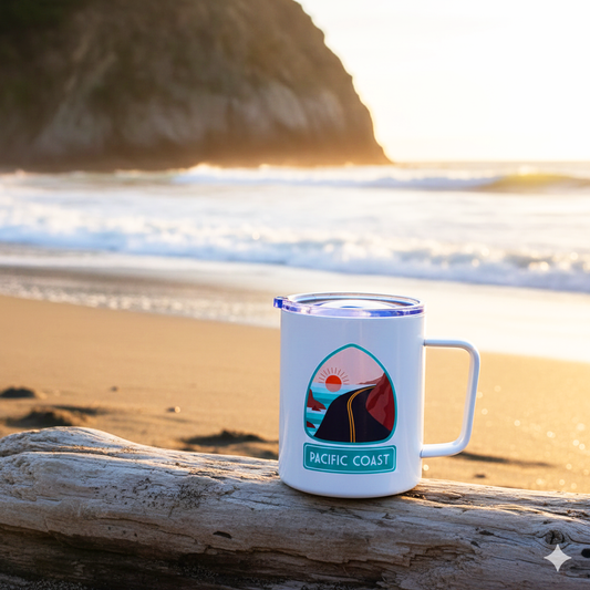 Pacific Coast Mug - California Camp Mug - Insulated, 12 oz