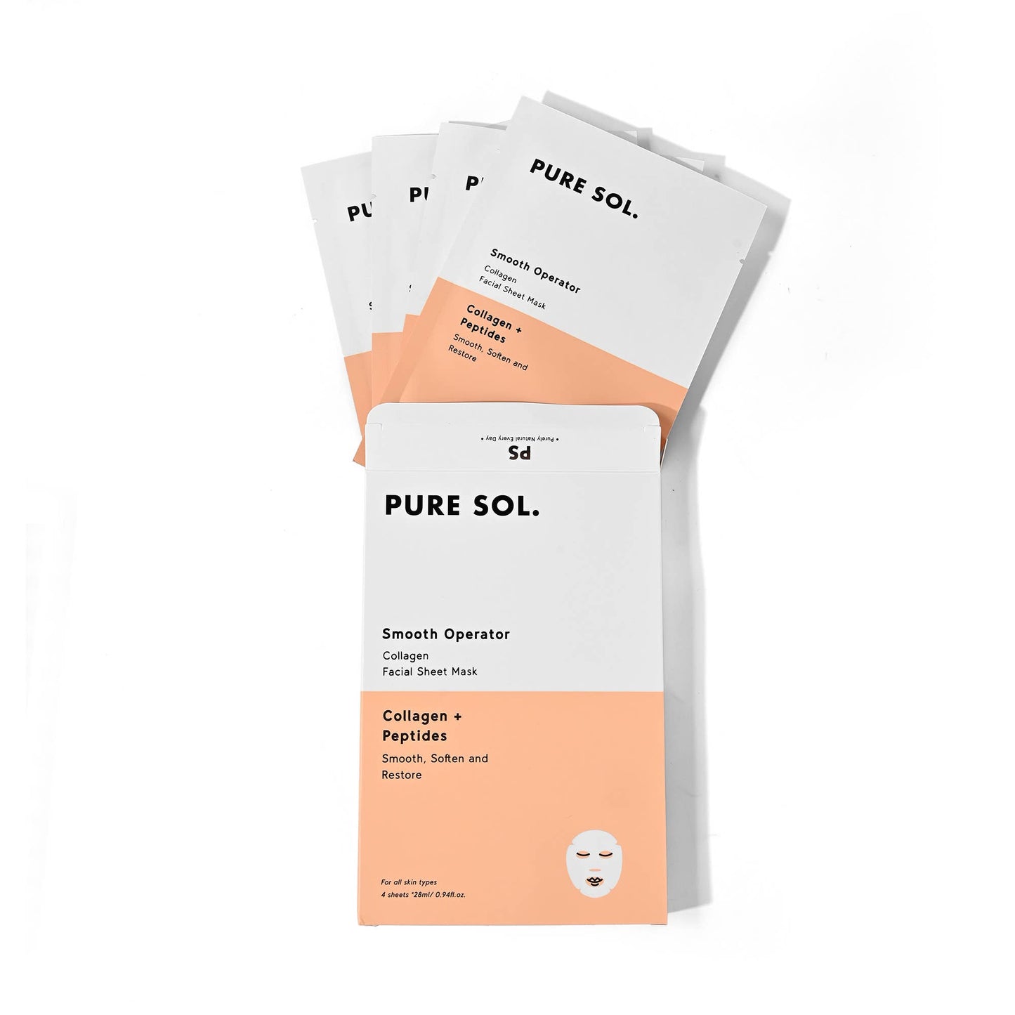 PURE SOL. Beauty Smooth Operator Beauty Collagen Sheet Mask