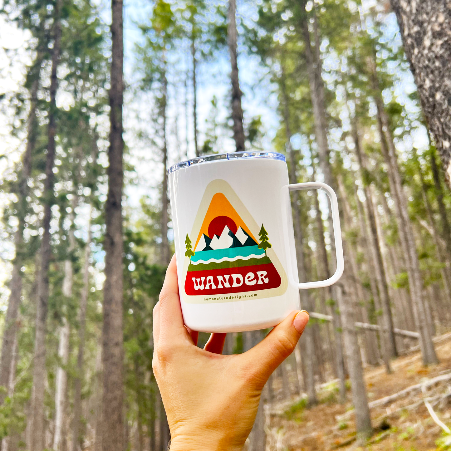 Wander Nature Mug -  Insulated Camping Mug with Lid