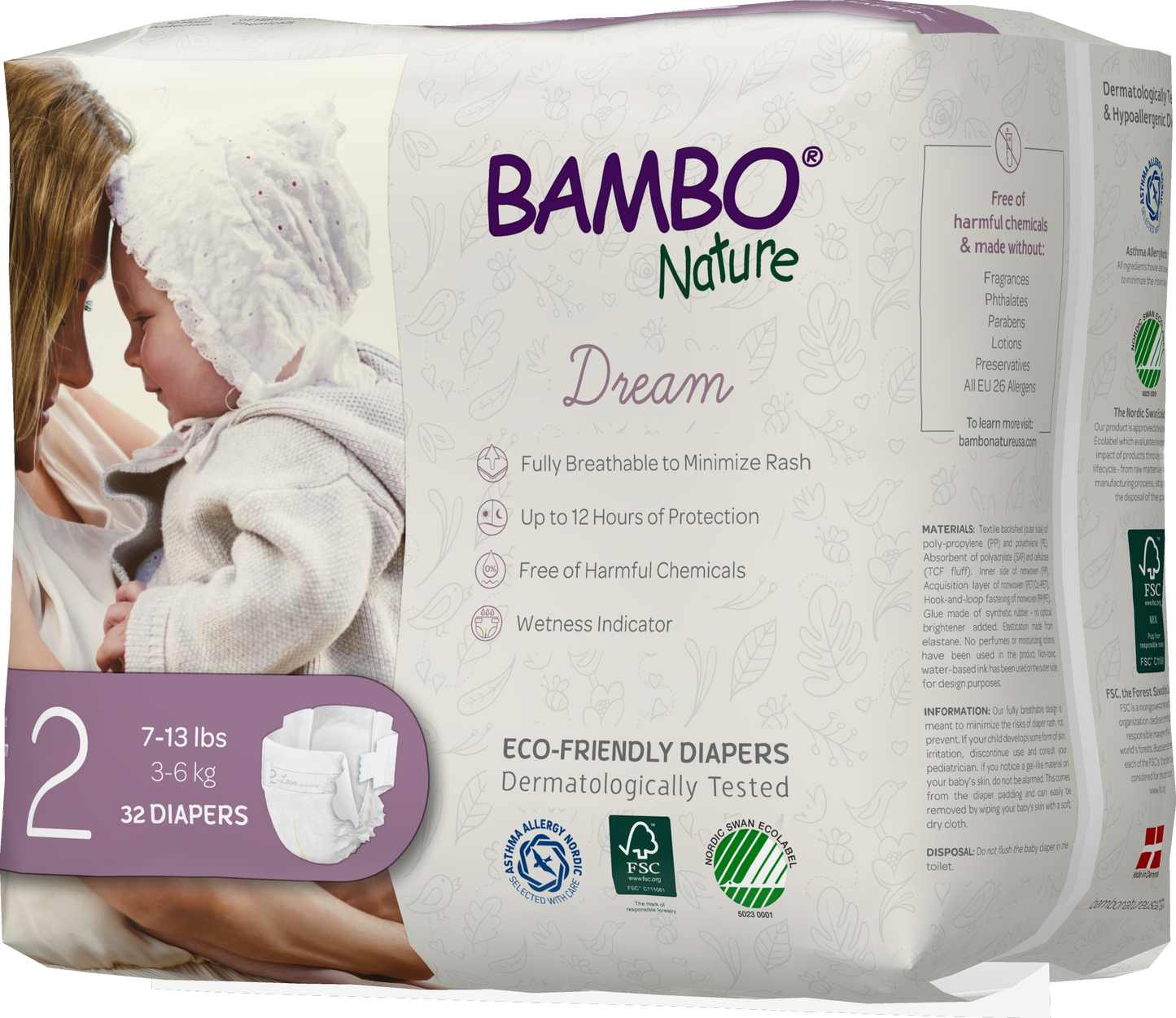 Bambo Nature Dream Baby Diapers Size 2