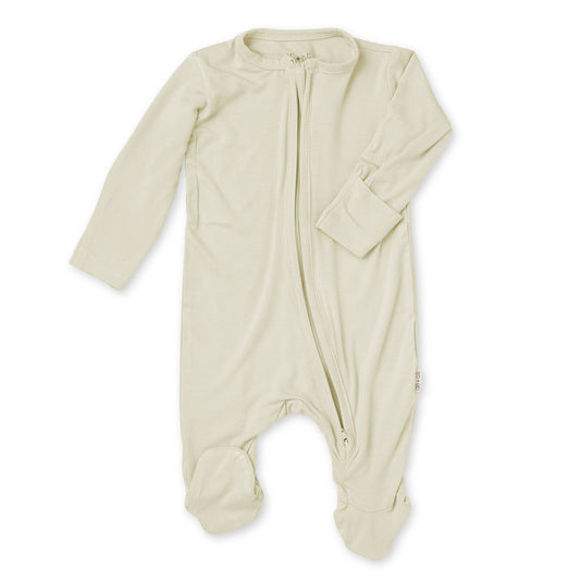 Ali+Oli - Baby Footie 2-Way Zipper – Bamboo Lounge Wear Sage