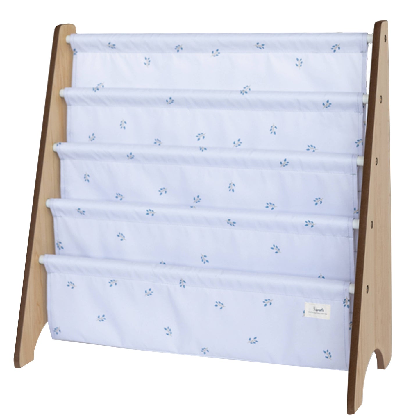 3 Sprouts - Kids Bookcase/Bookshelf with Recycled Fabric  - Blueberry