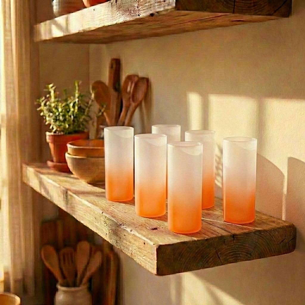Colored Glass Kitchen Cup