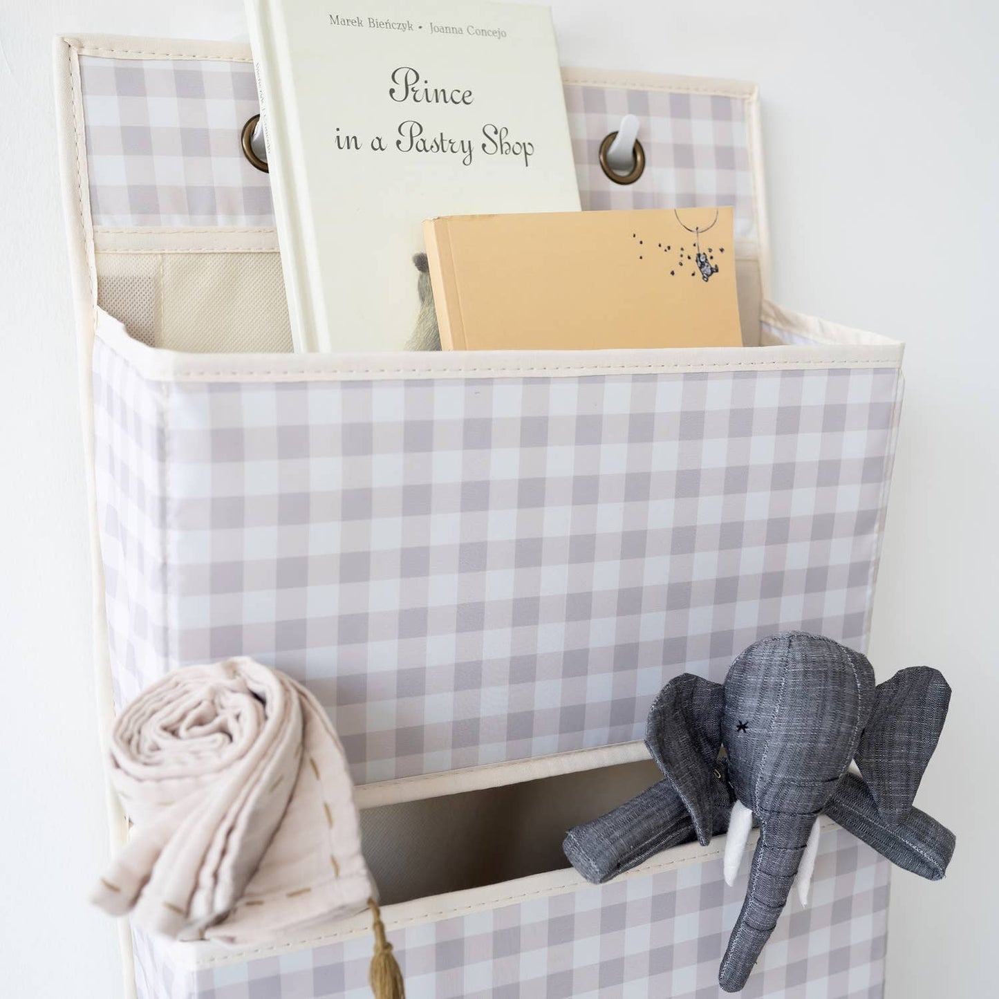 3 Sprouts - Recycled Fabric Over the Door Organizer for Nursery