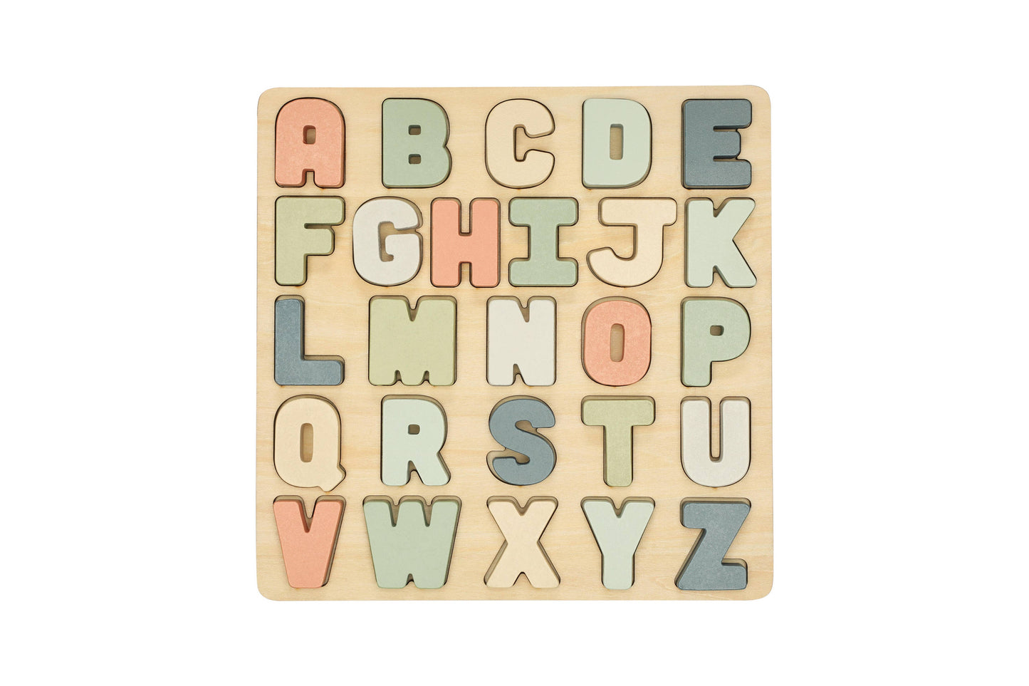 Pearhead - Wooden Alphabet Puzzle, Montessori Learning Toy