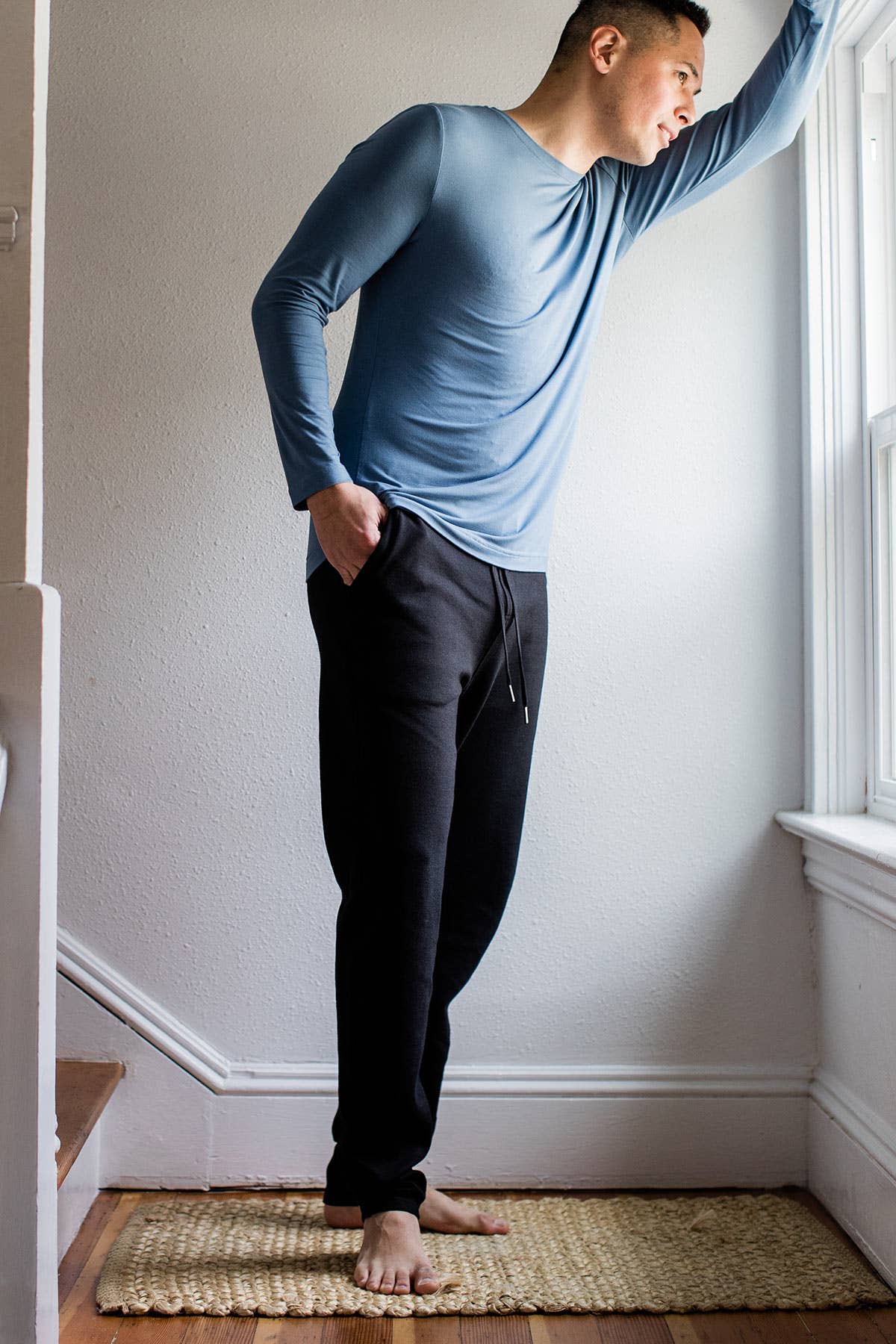 YALA - MEN'S 'LONG' ZACH BAMBOO & ORGANIC COTTON SWEATSHIRT JOGGER